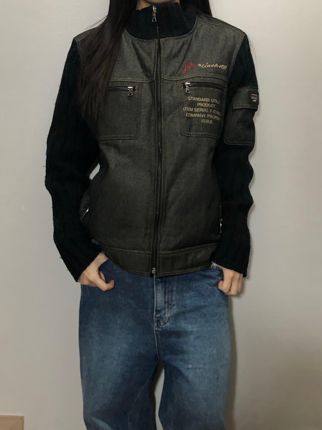 빈티지 푸부 블랙 니트 자켓 상품이미지4