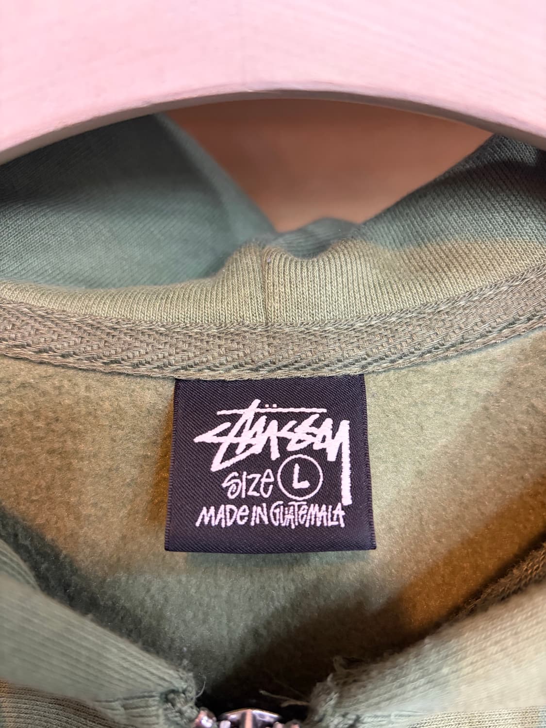 스투시 후드집업 올리브 L 상품이미지5