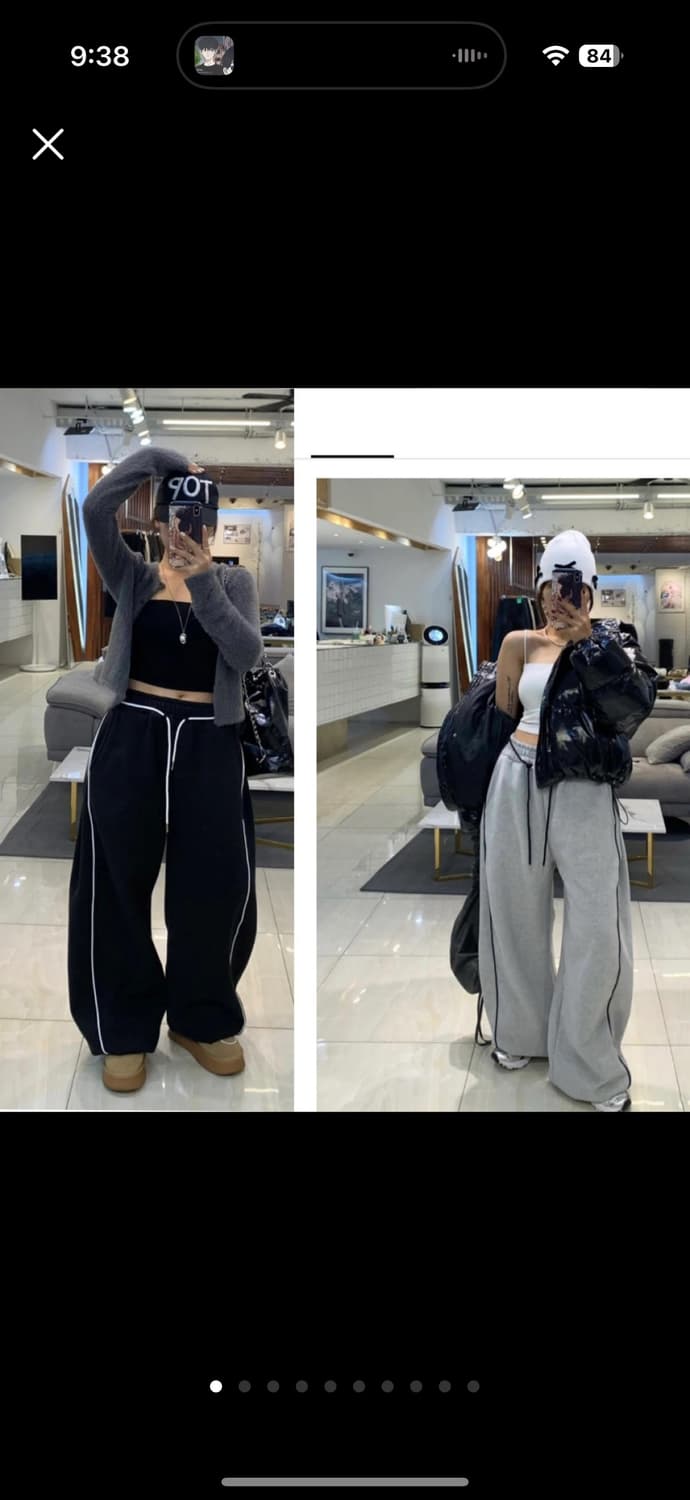 기모 와이드 트레이닝 팬츠 상품이미지1