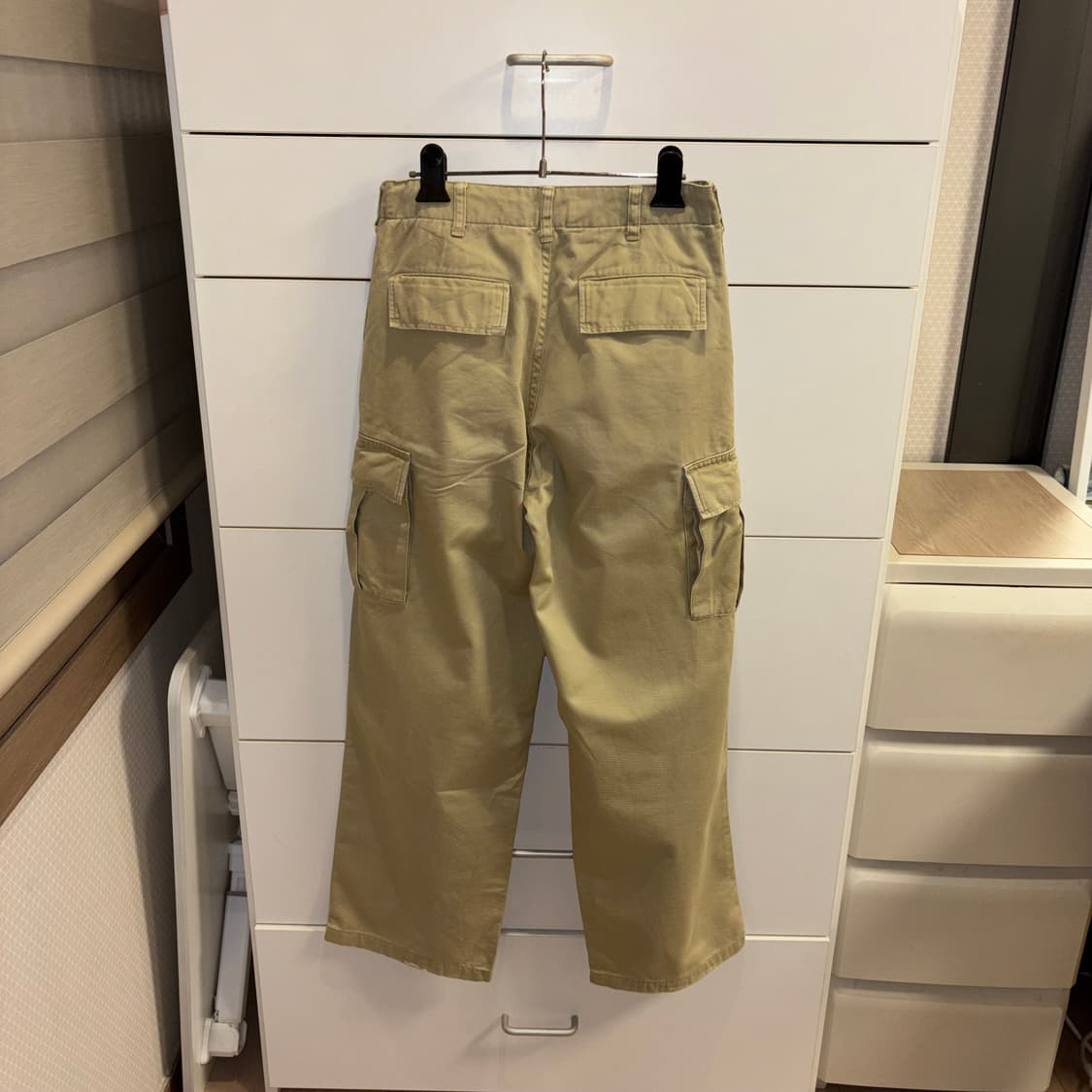 일본 유니클로 베이지 빈티지 카고 바지 M 상품이미지5