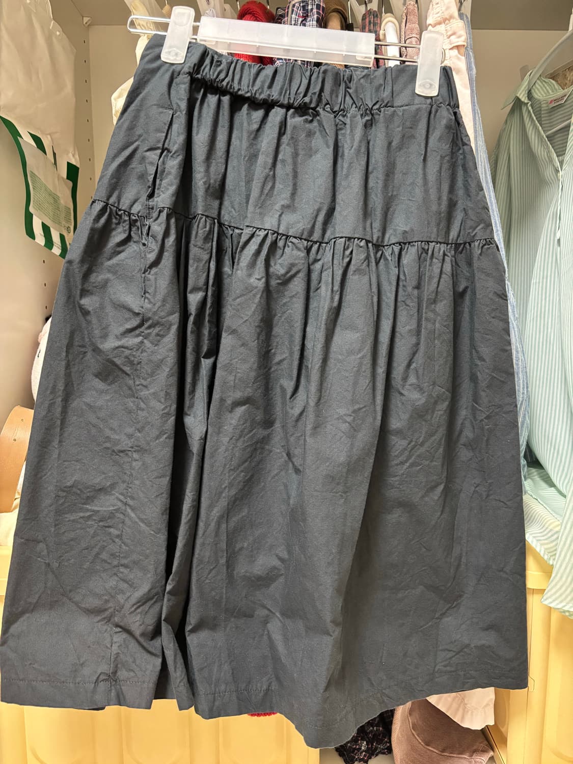 페스토 COTTON SHIRRING SKIRT DARK LAKE 상품이미지2