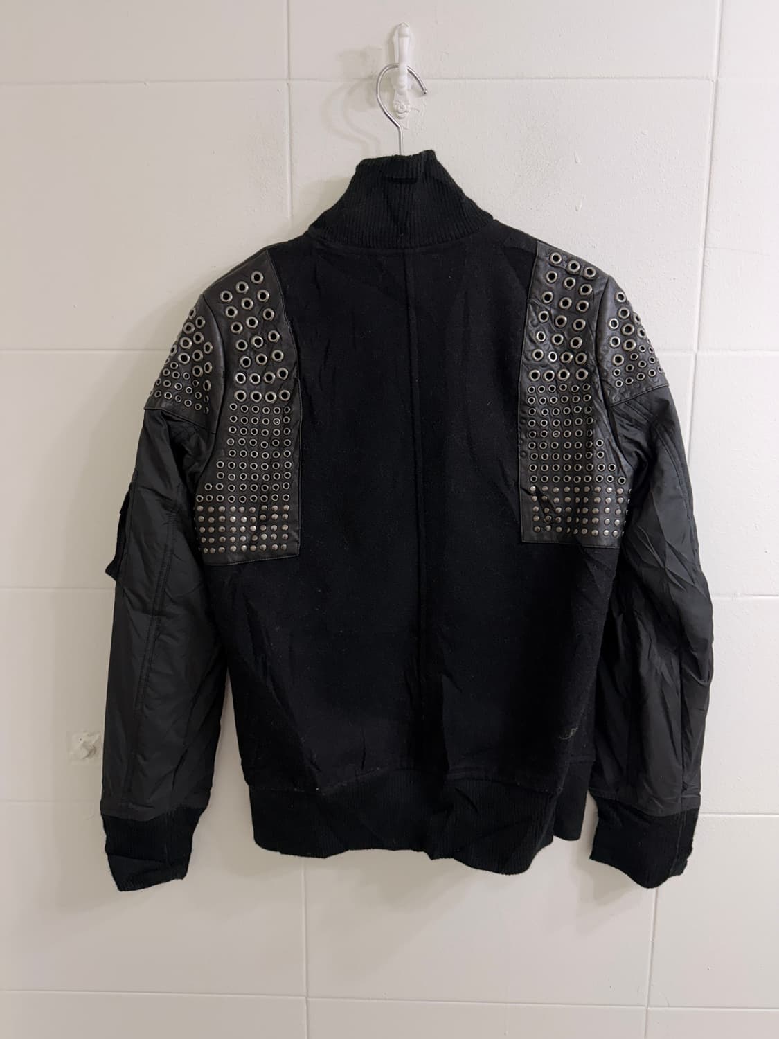 빈티지 무채색 펑크 아일렛 딱붙 작사 코디 세트 상품이미지5