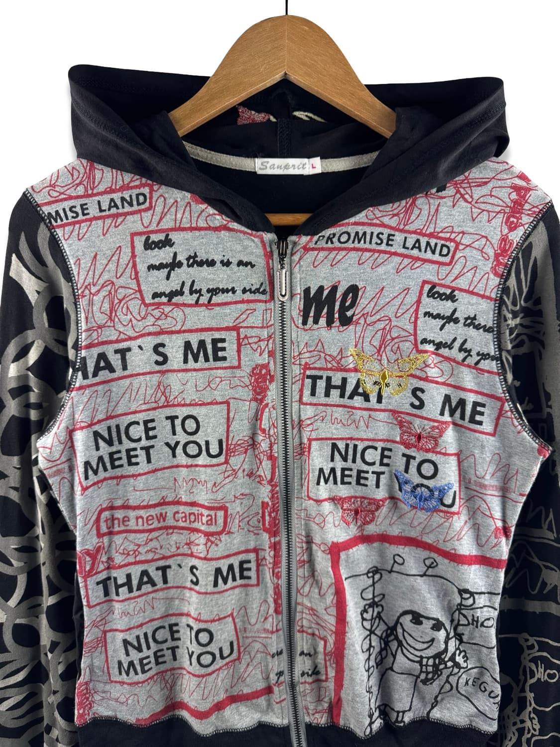 JPN 키치 스케치 그래픽 후드집업2719 상품이미지3