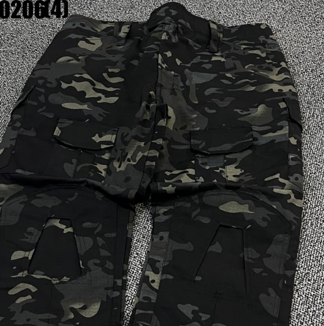 [M] 블랙 멀티카모 밀리터리 카고 바지 0206(4) 상품이미지2