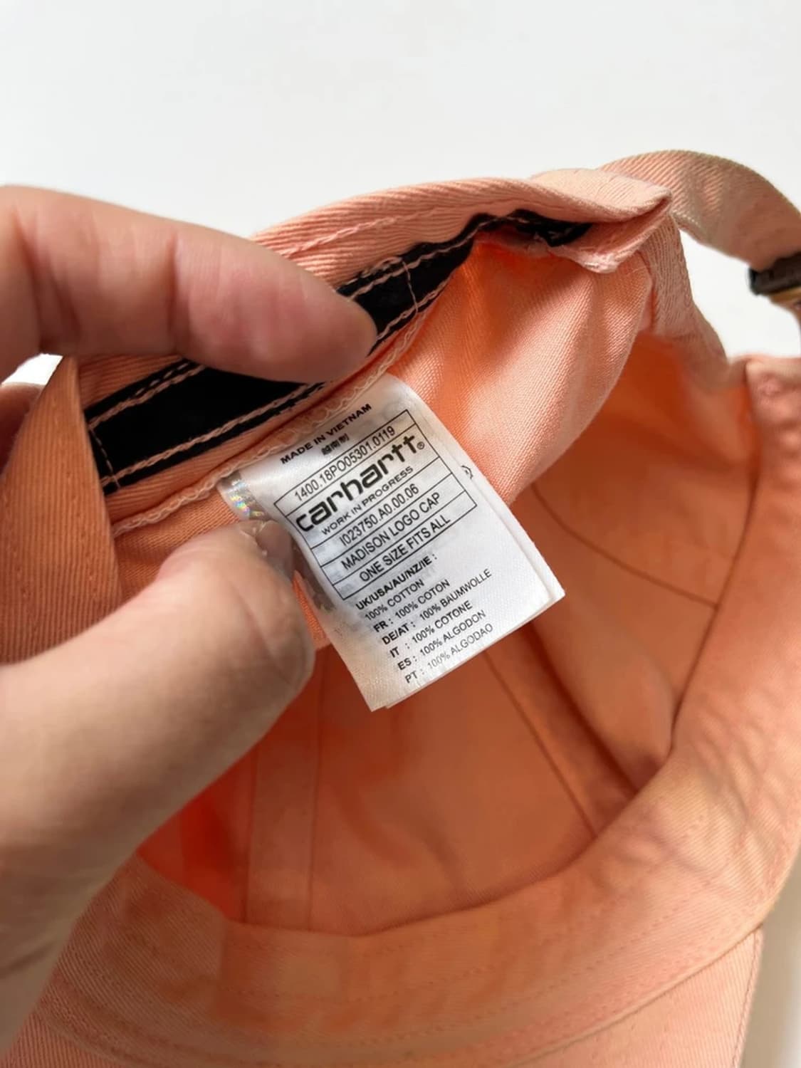 칼하트 스몰 로고 핑크 볼캡 Q1442 상품이미지8