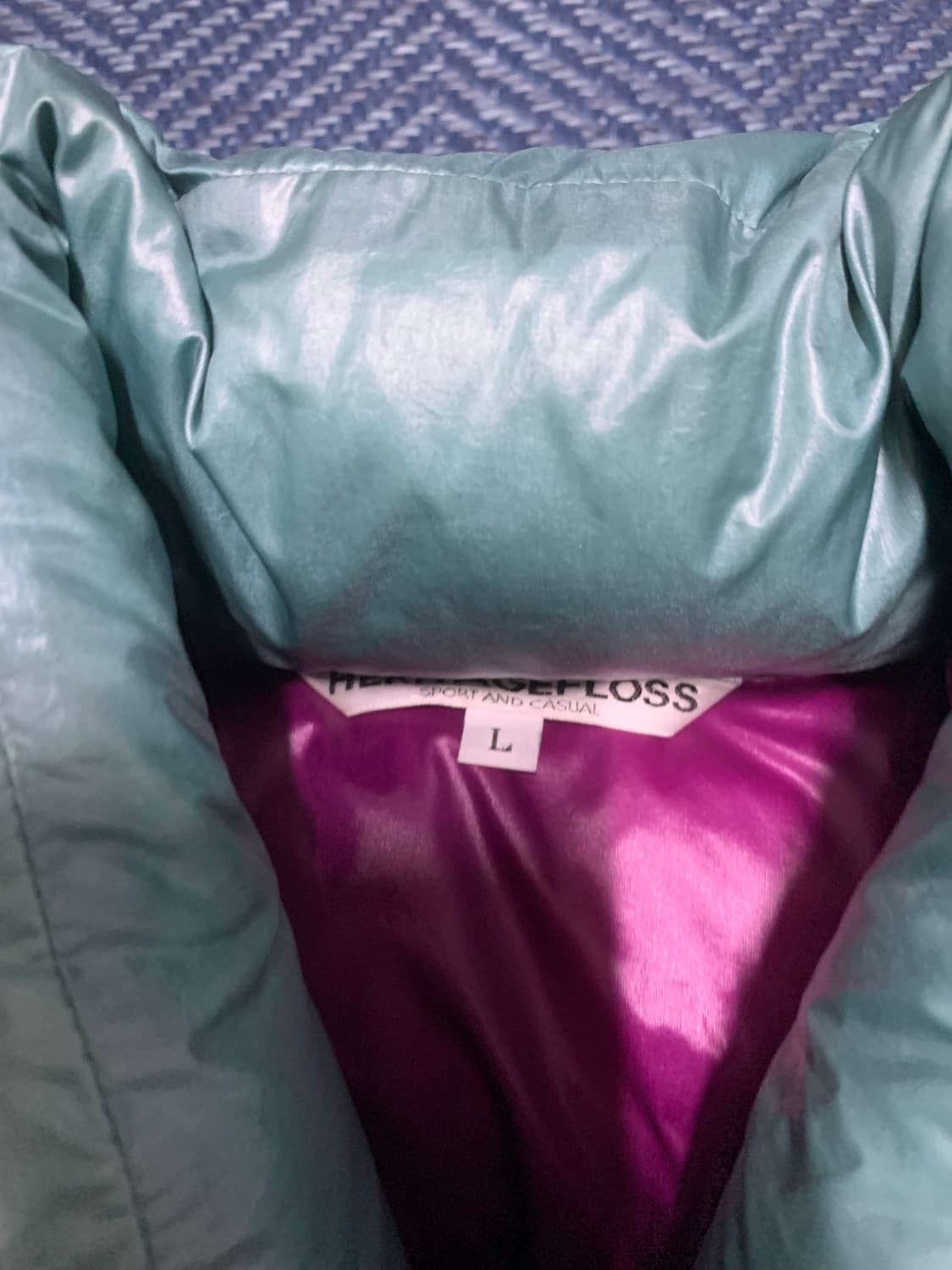 헤리티지플로스 패딩 L 오션블루 상품이미지2