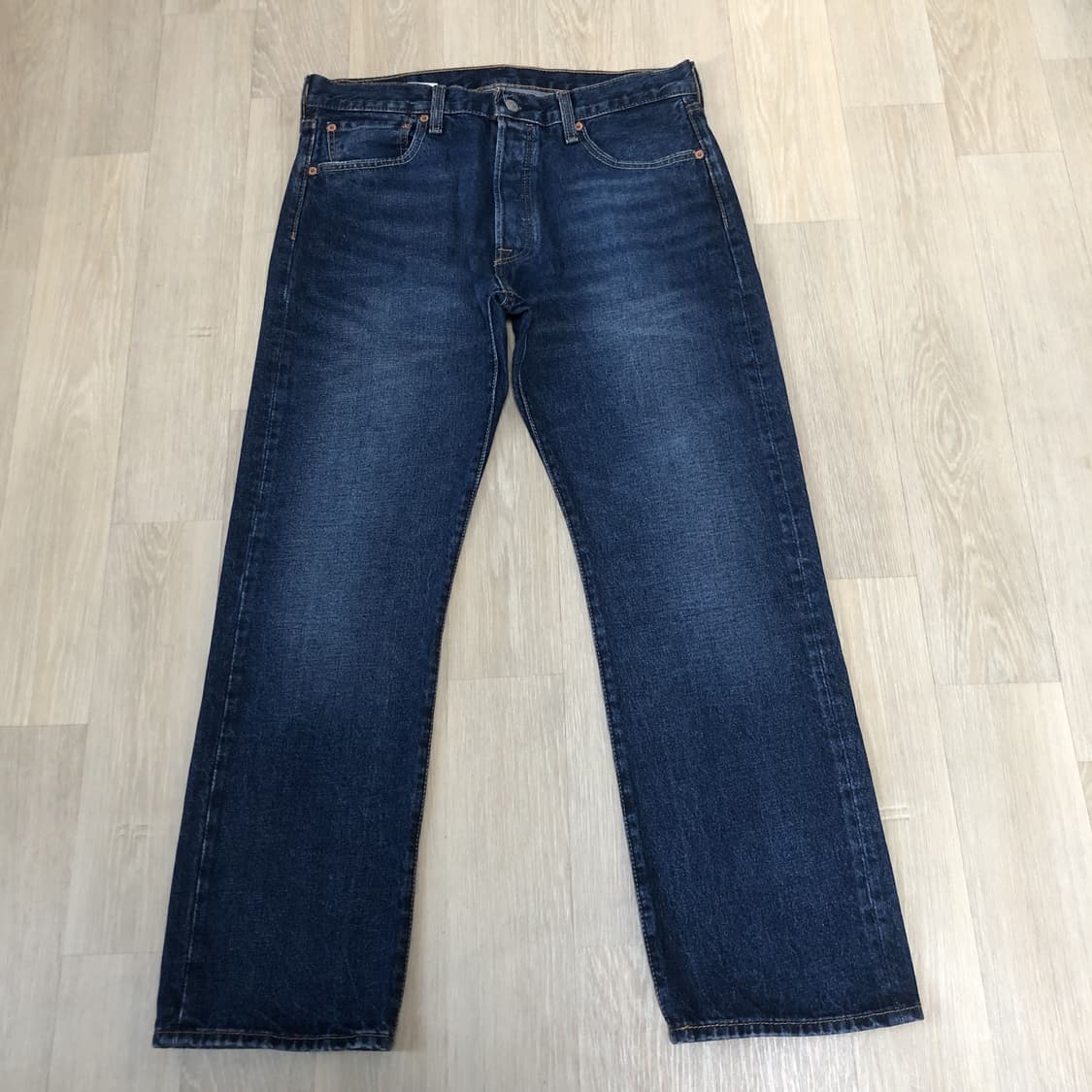 (34) 리바이스 Levi's 501 스트레이트핏 워시드 중청 데님 상품이미지1