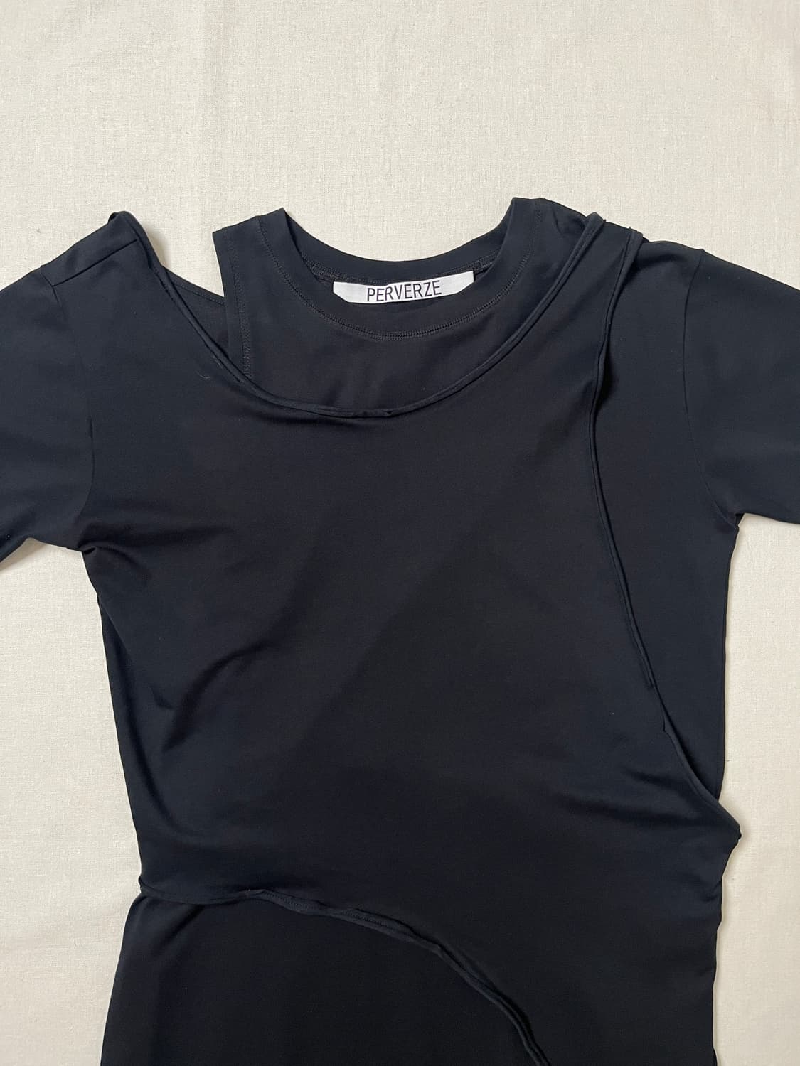 퍼버즈 레이어드 롱 원피스 perverze layered dress 상품이미지8