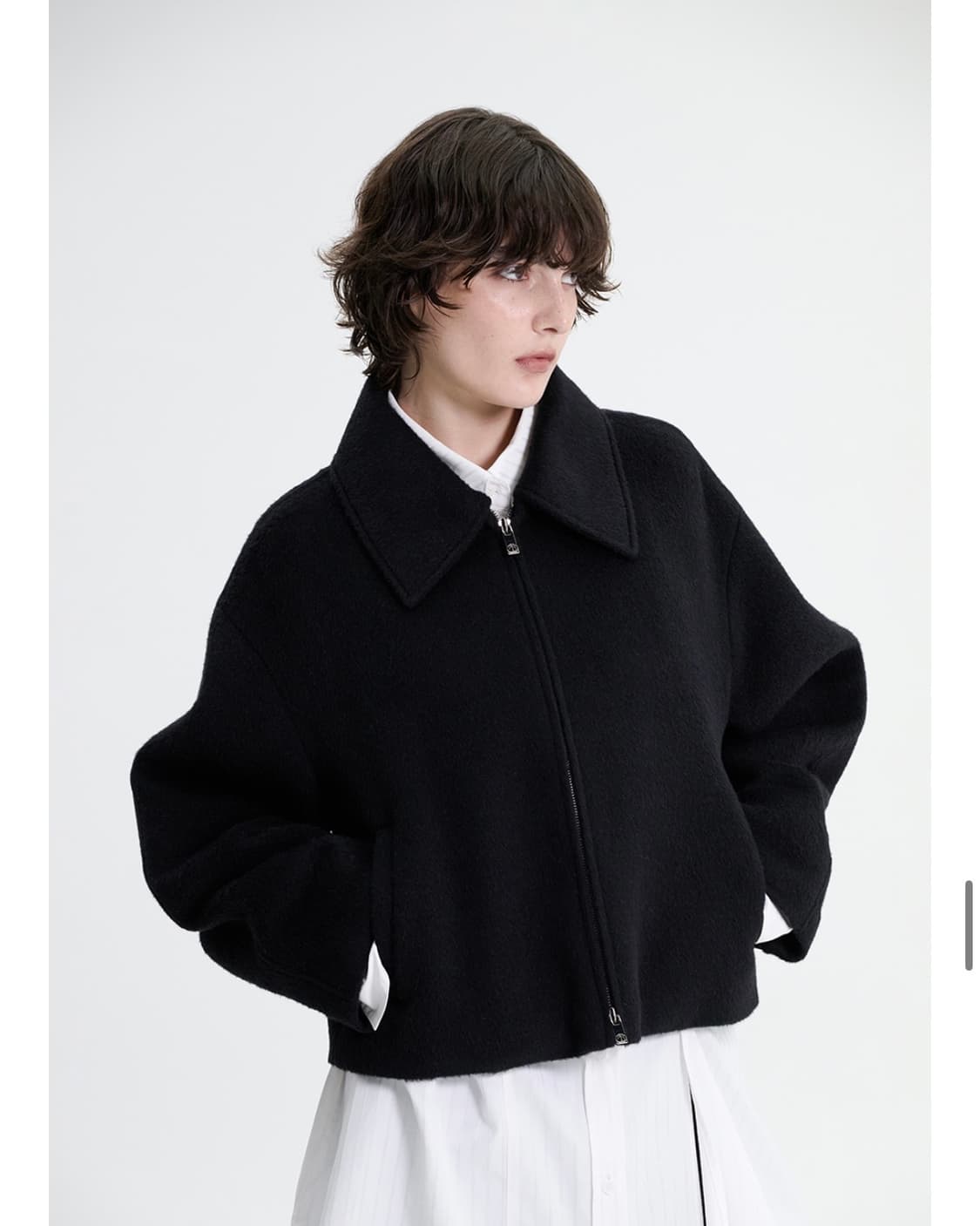 트리밍버드 트라움 숏 집업 자켓 블랙 상품이미지1