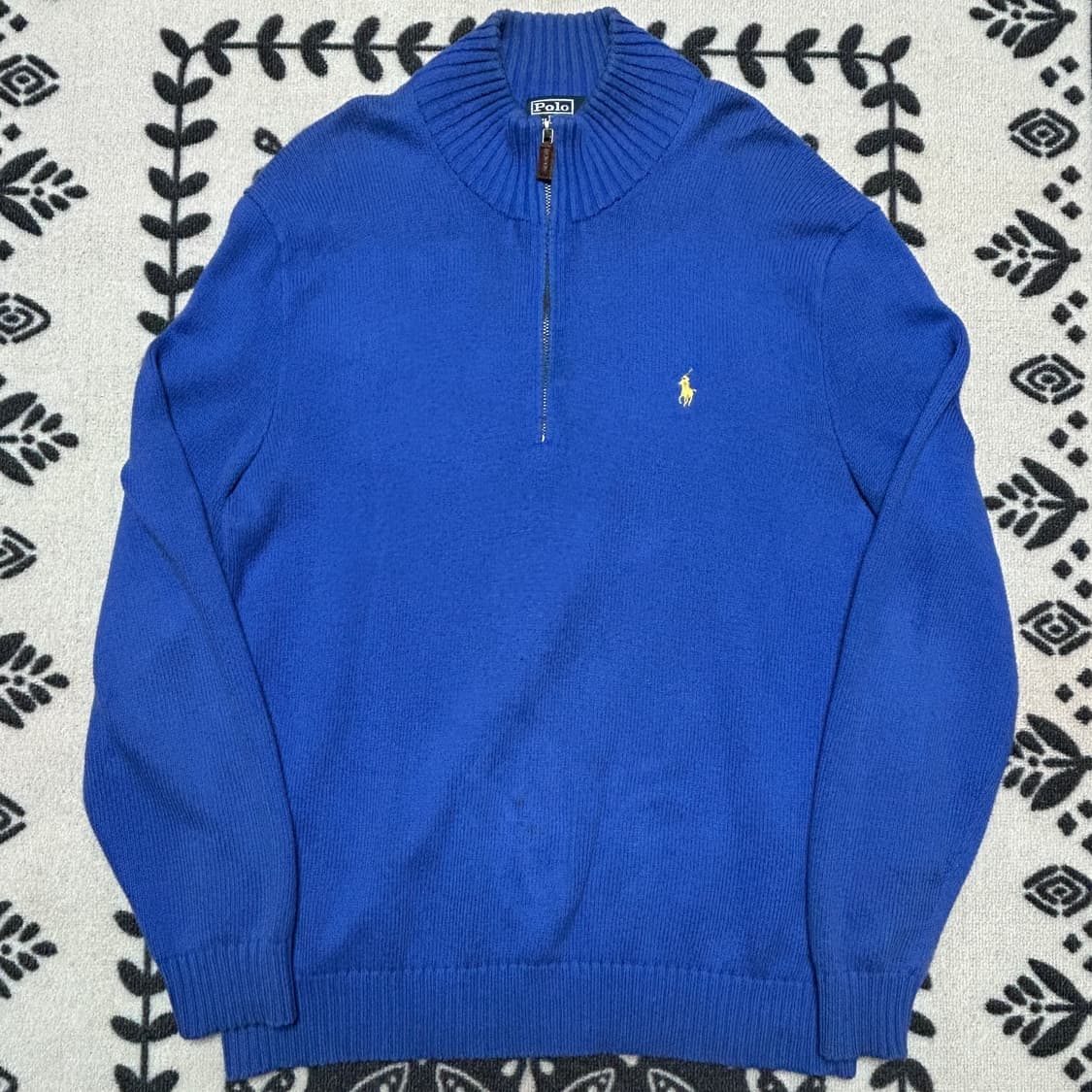 폴로 랄프로렌 블루 하프집업 니트 상품이미지1