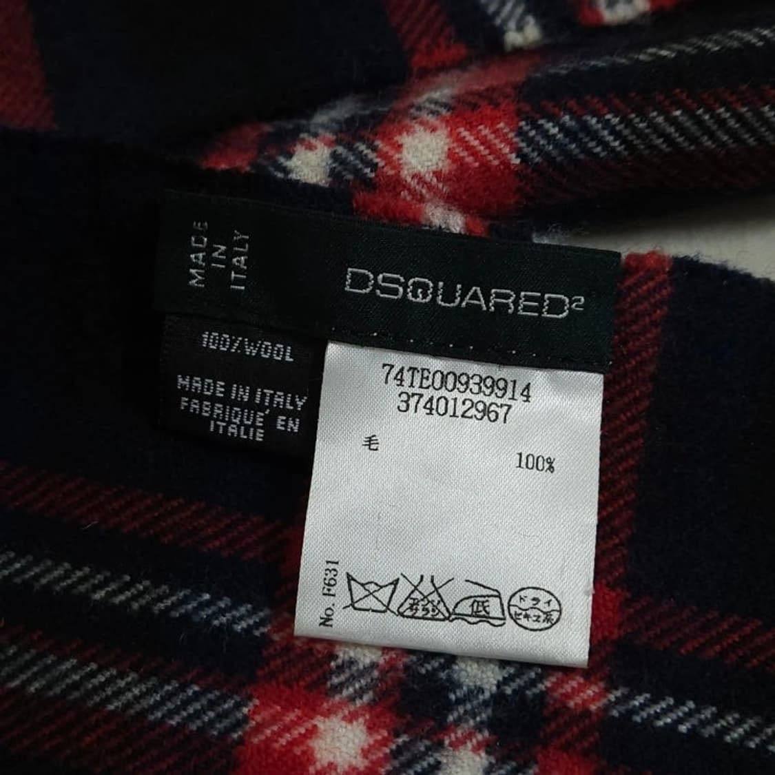 Dsquared2 디스퀘어드 울 체크 머플러 상품이미지3