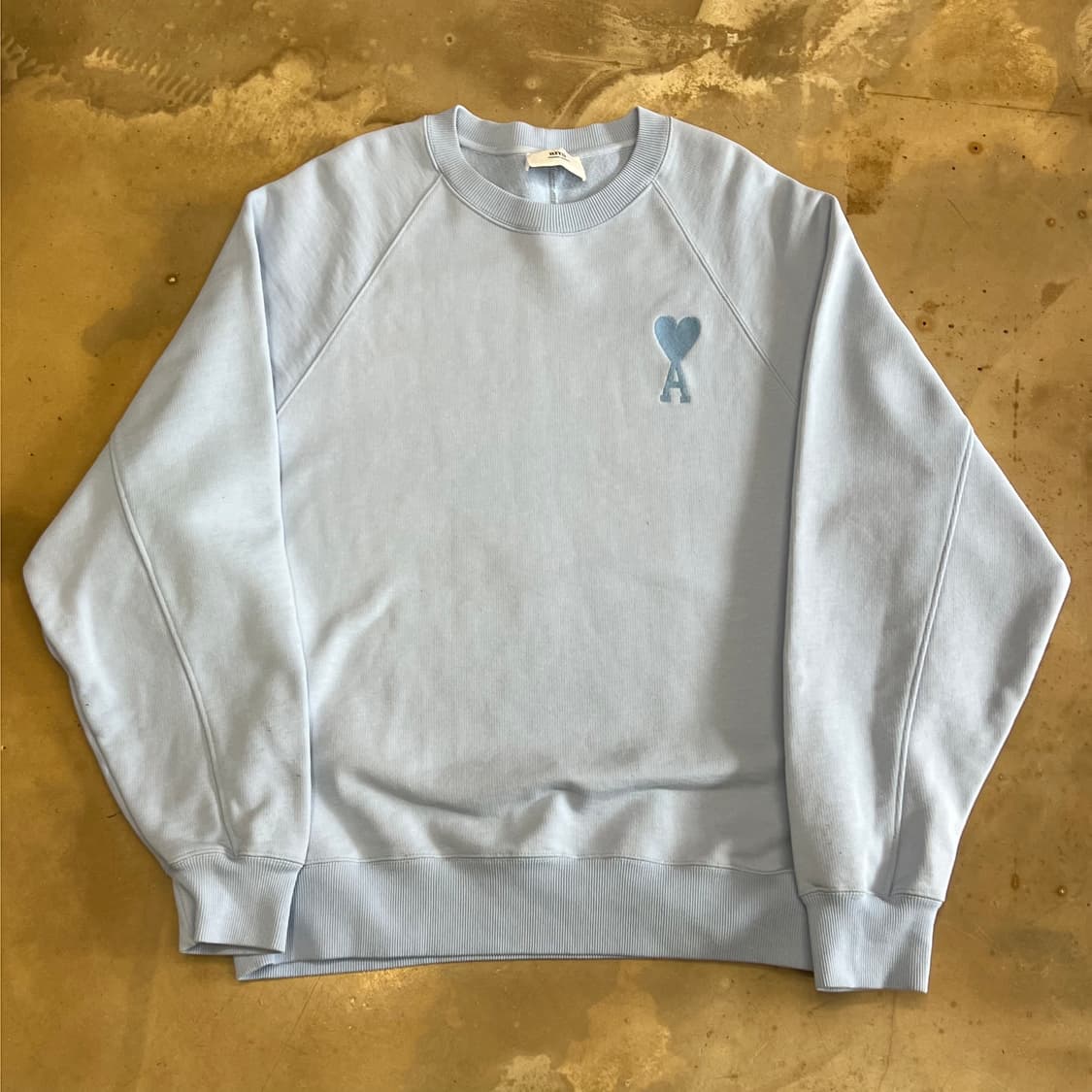 XXL 아미 빅로고 스카이블루 코튼 맨투맨 상품이미지2