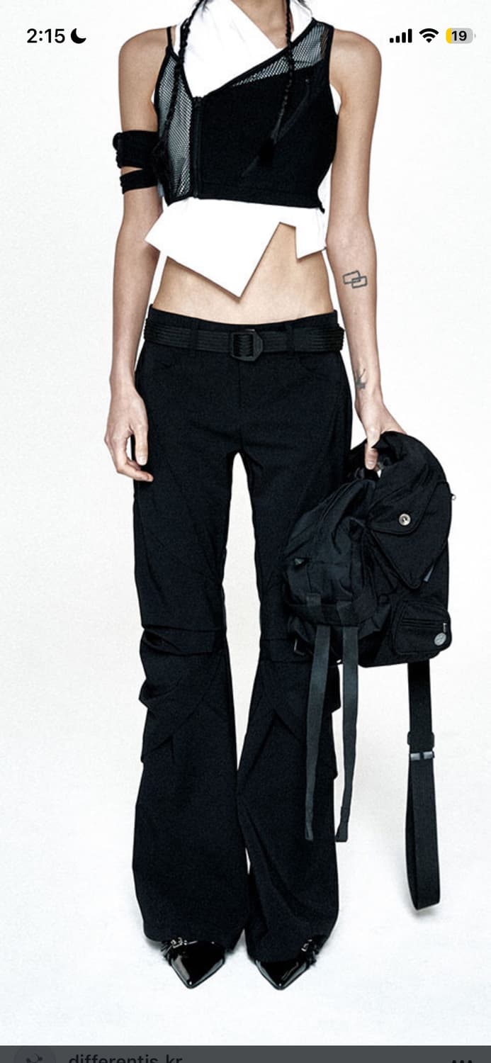 디퍼런티스 크럼블팬츠 블랙 2사이즈 상품이미지2