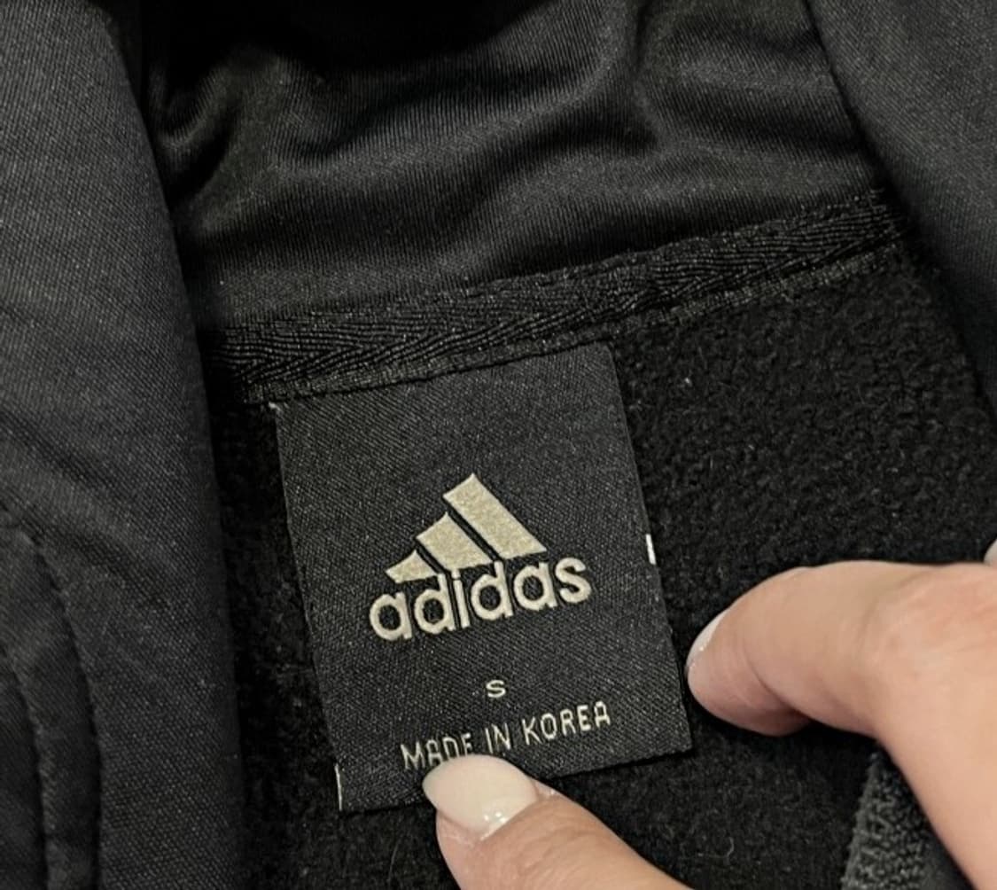 아디다스 블랙 여자 후드 져지집업 90/S 상품이미지3