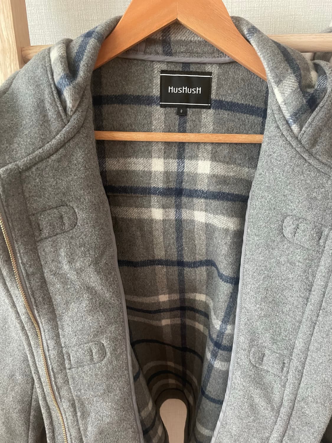 모리걸 빈티지 사와코 그레이 떡볶이 숏코트 🩶🖤 상품이미지4