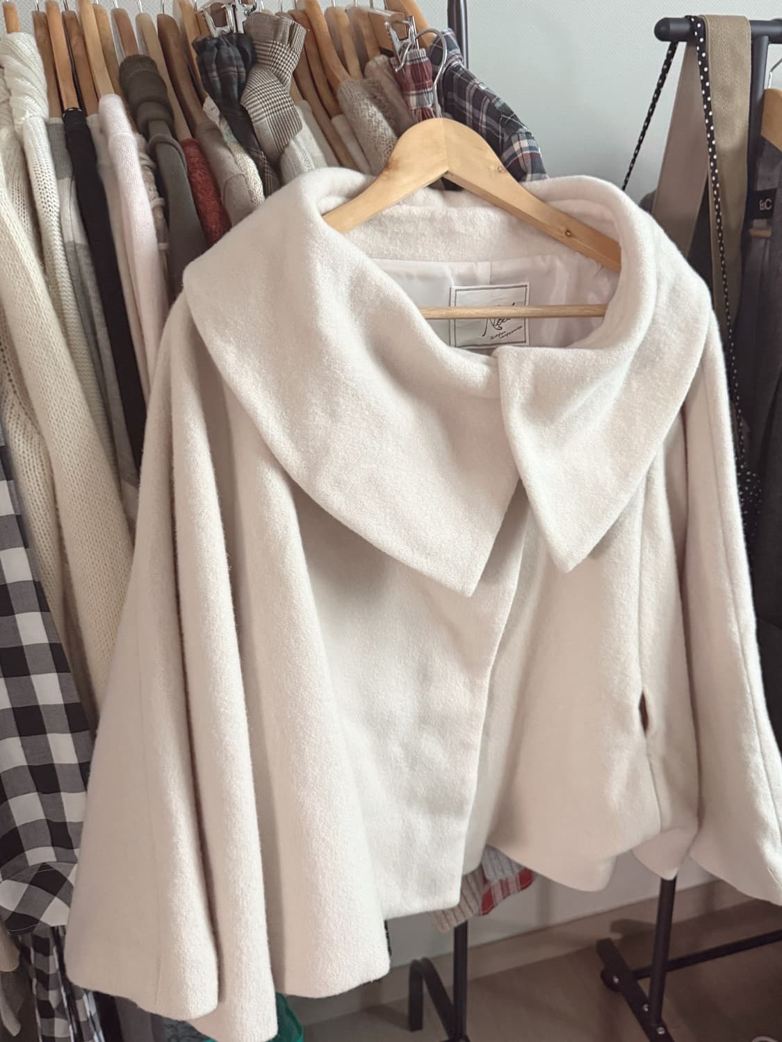 대장 케이프 코트 (복숭아색) 상품이미지1