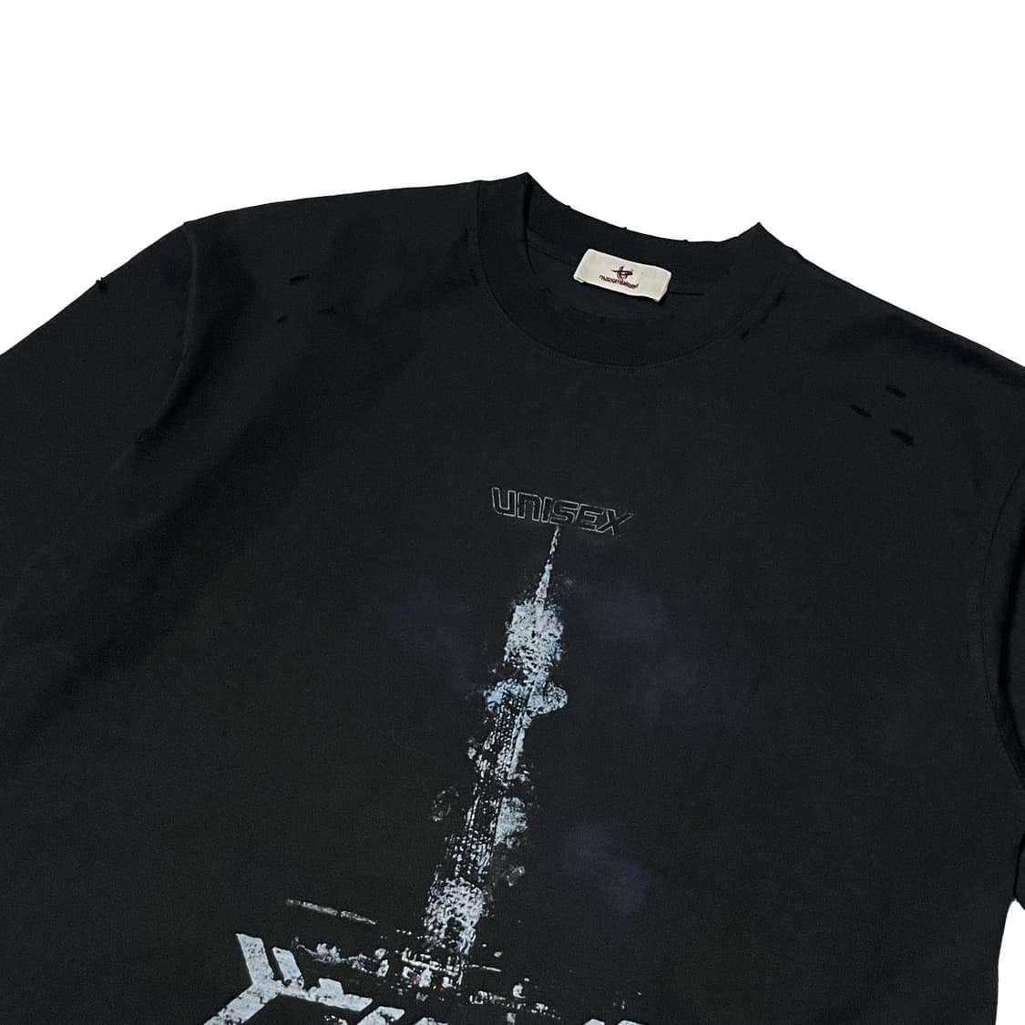 nucombined 블랙 프린팅 오버핏 빈팔티 상품이미지3