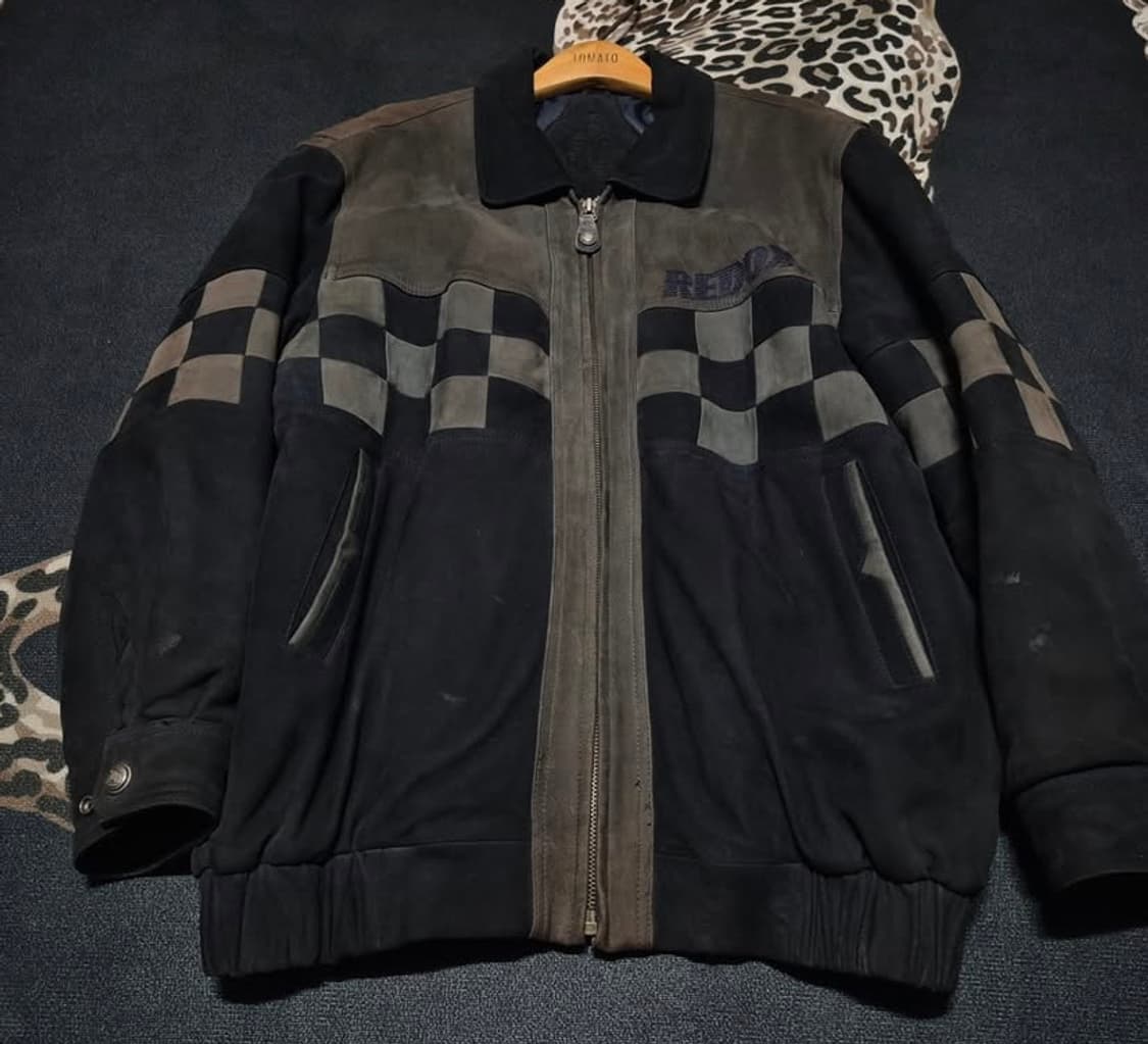 REDOX 스웨이드 패치워크 레더 봄버 자켓 XL 상품이미지1