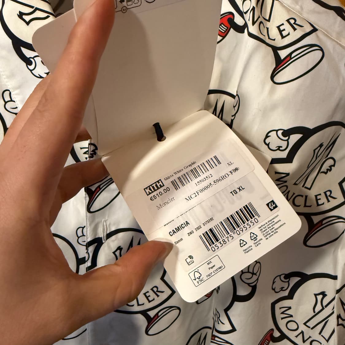 몽클레어 X 키스(kith) 콜라보 하와이안 셔츠 새상품 상품이미지6