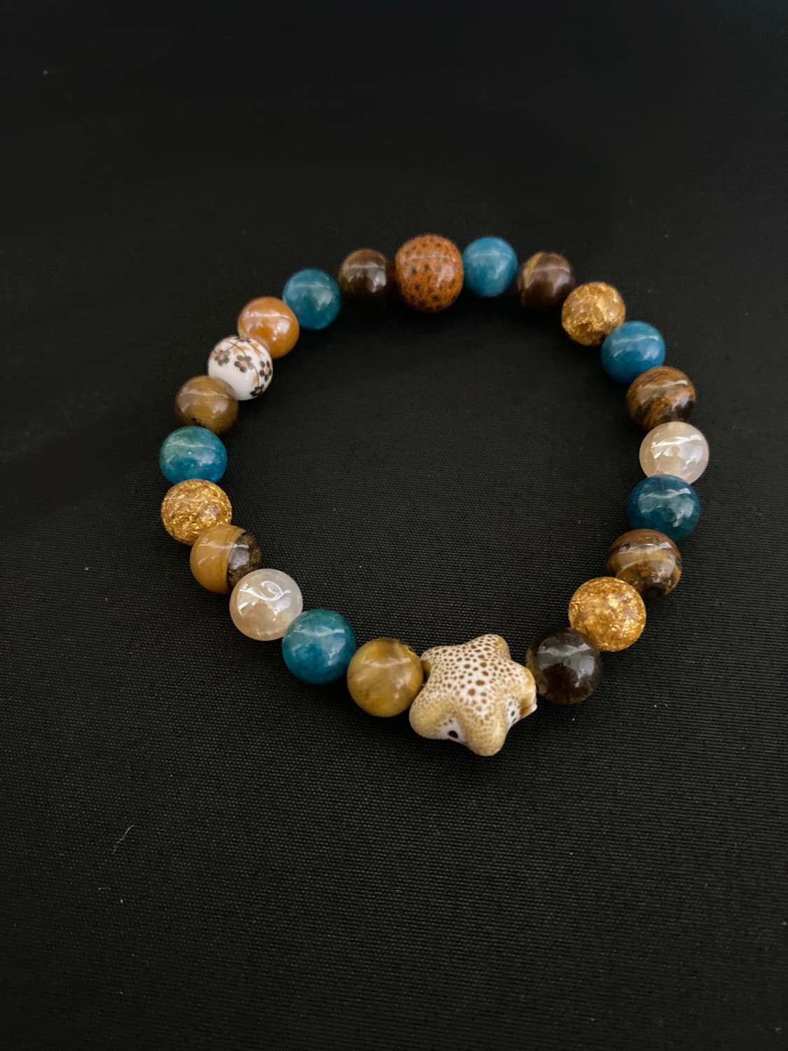 수제 도자기 포인트 원석 팔찌 상품이미지2