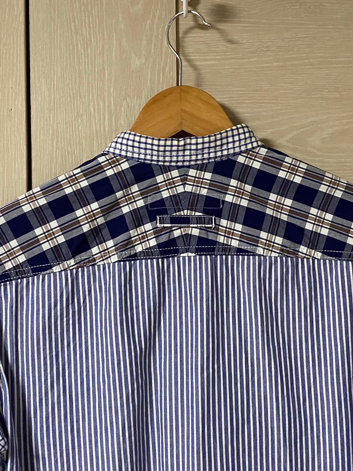준야와타나베 맨 패치워크 체크 셔츠 M 상품이미지7