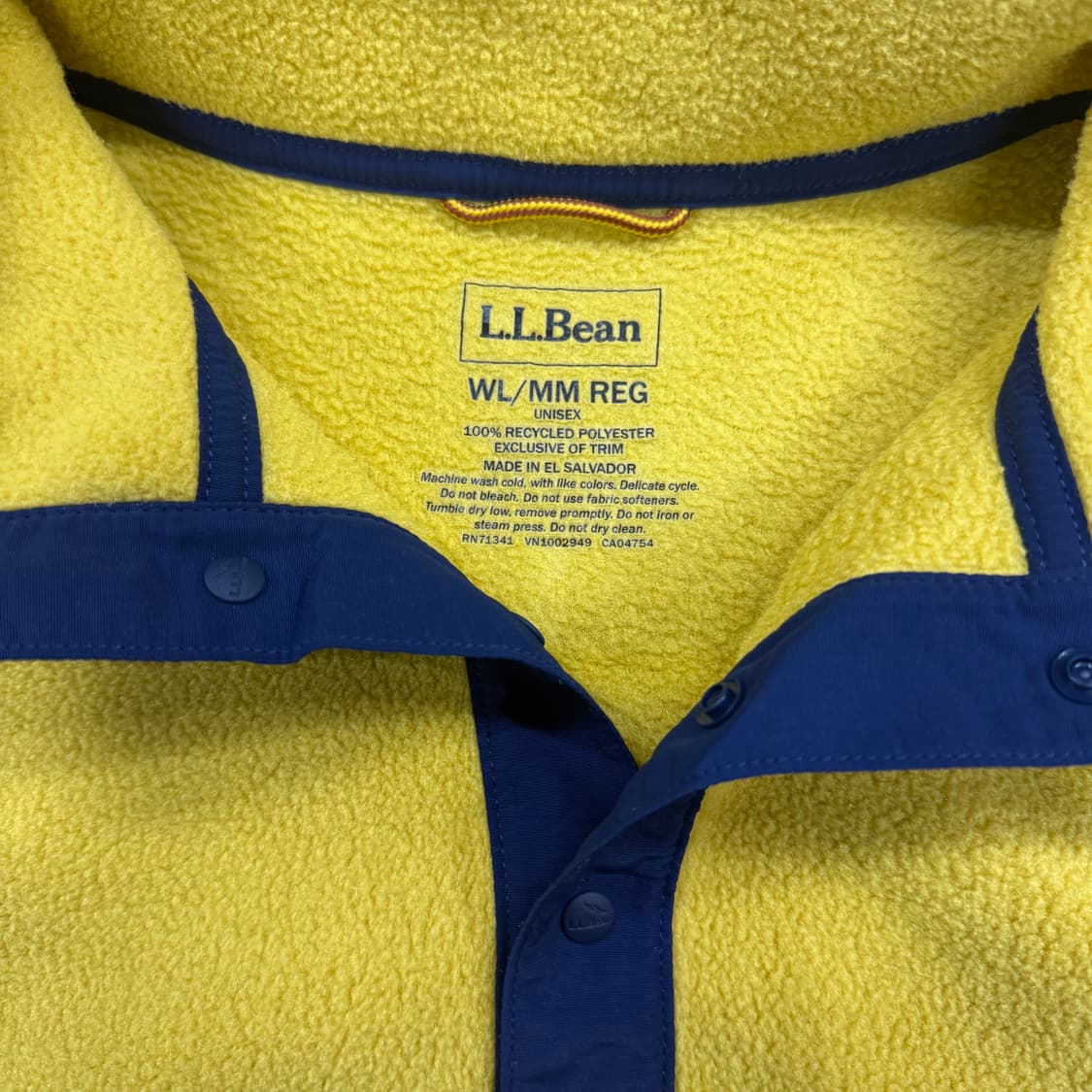 (M)엘엘빈 L.L.Bean 플리스 풀오버 자켓(옐로우) 상품이미지2