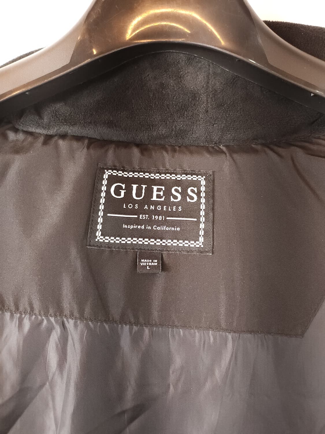 GUESS 롱다운후드패딩 블랙 100 L 상품이미지7