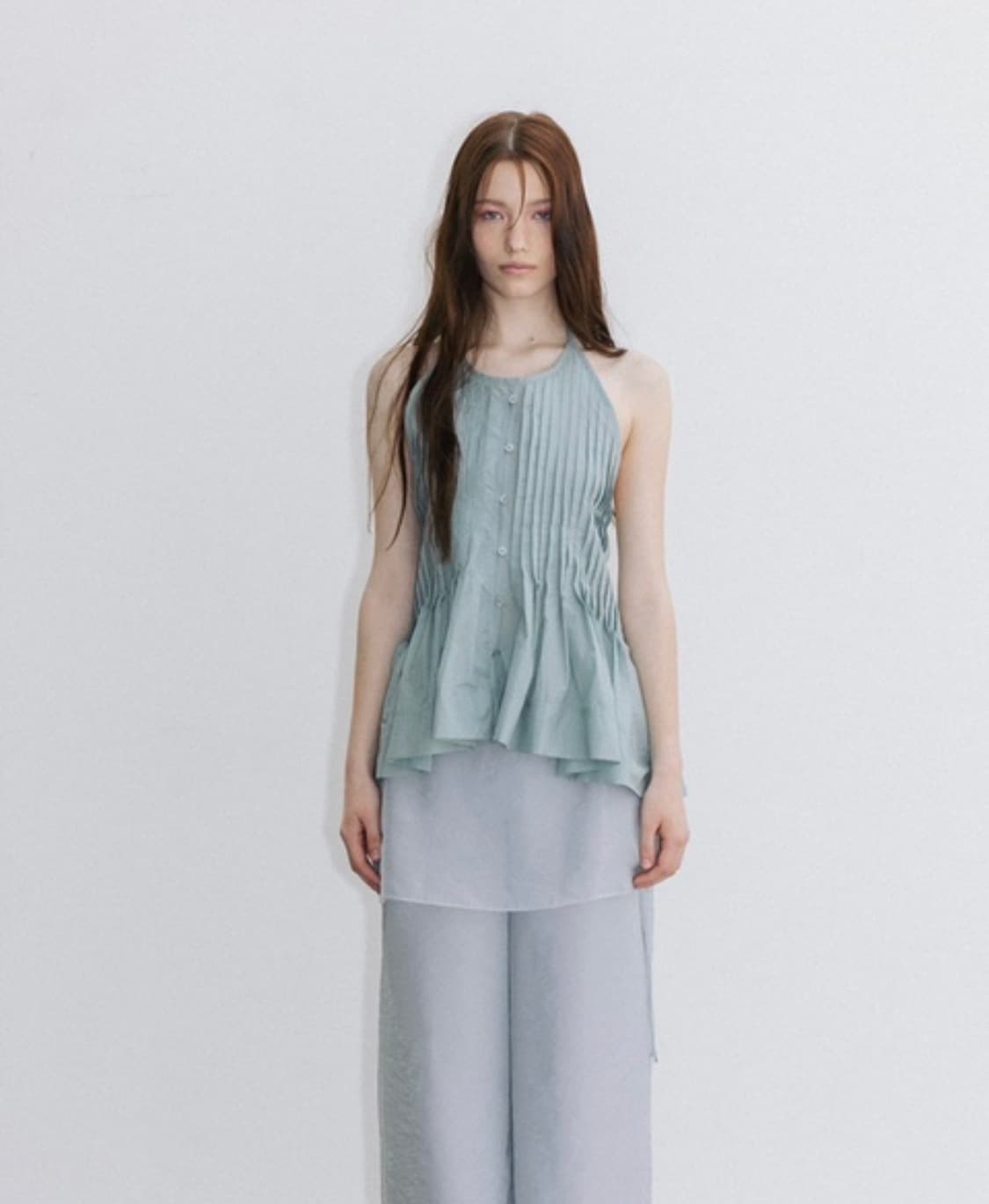 아뜰리에에디션 플리츠 홀터 탑 pleated halter top 상품이미지2