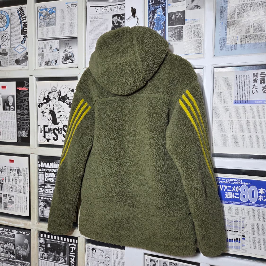 아디다스 카키 리버시블 플리스 후드 점퍼 상품이미지5