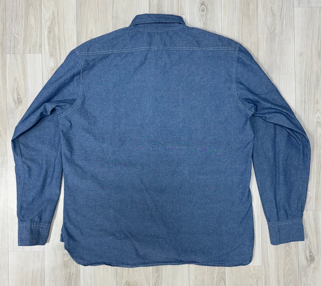 [브론슨] 논스탁 Blue Chambray Work Shirt 상품이미지4