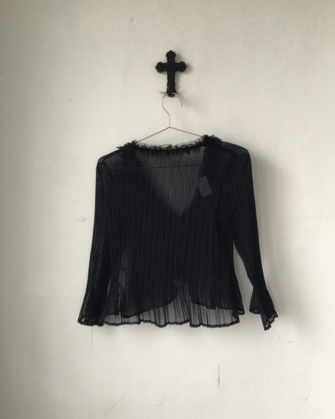 Frill point pleats cardigan 상품이미지3