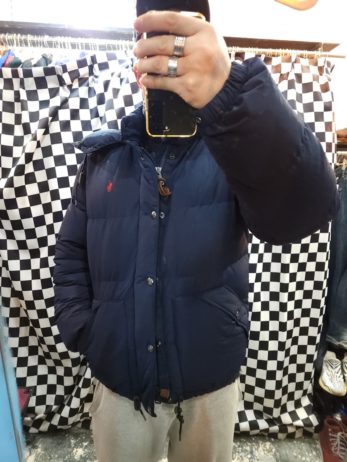 폴로 랄프로렌 네이비 오리털 숏패딩 점퍼 상품이미지8