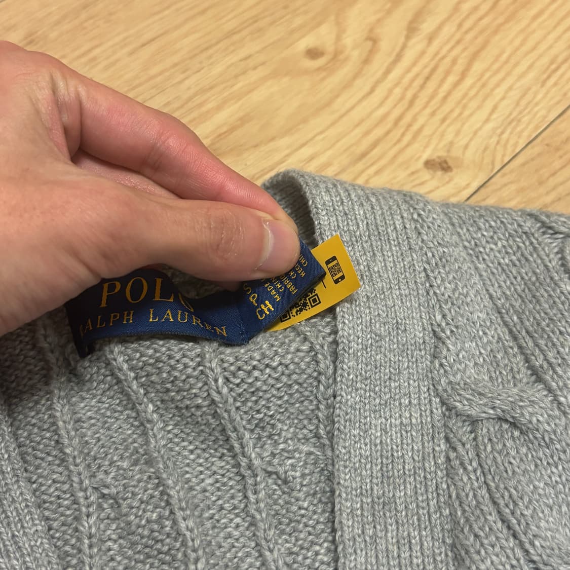 [S] 24FW 폴로 랄프로렌 케이블 가디건 QR코드 극미중고 상품이미지3