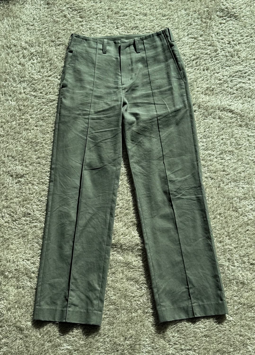 [1] Stitch Crease Trouser (olive green) 상품이미지2