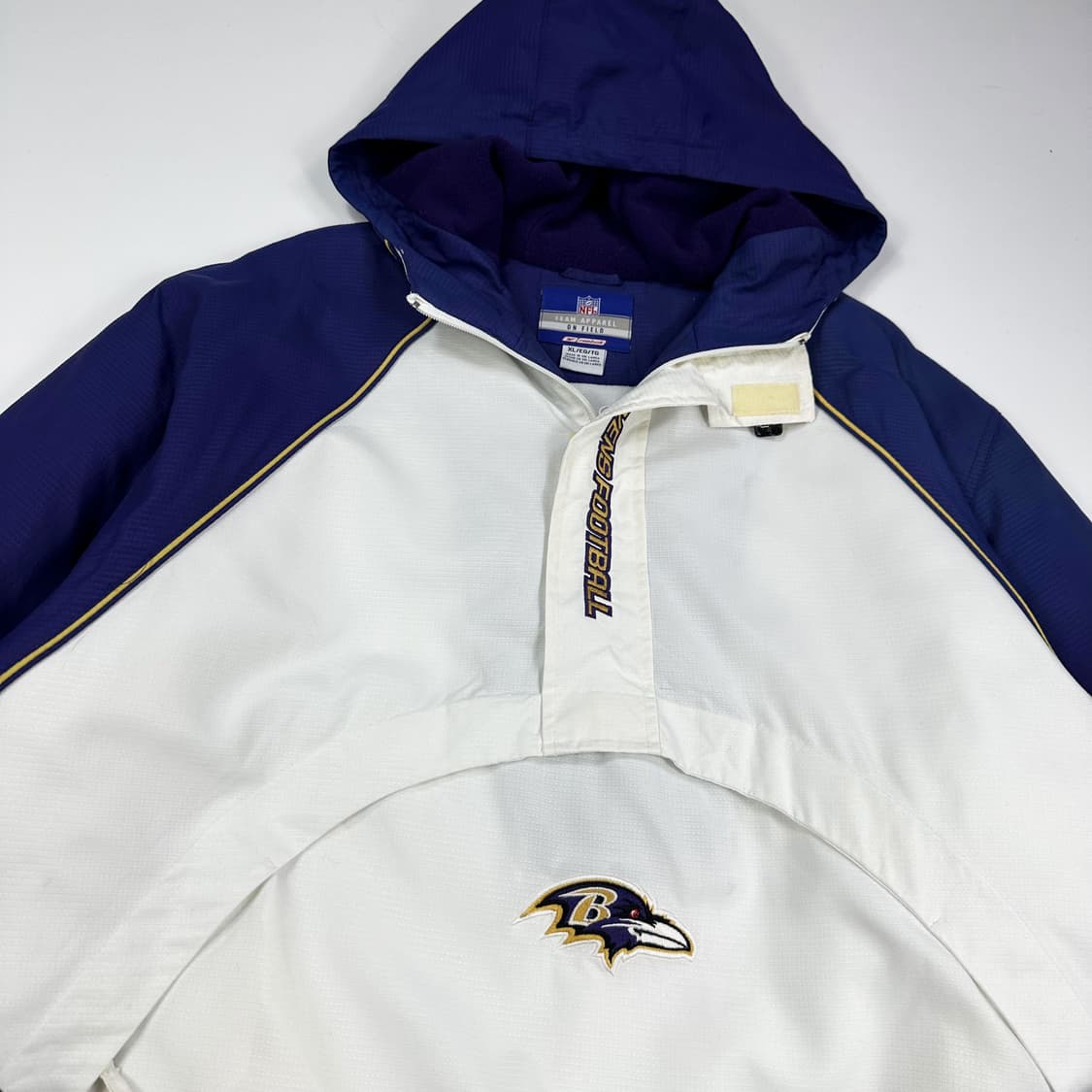 90s NFL 볼티모어 레이븐스 오버핏 우븐 아노락 XL 상품이미지3