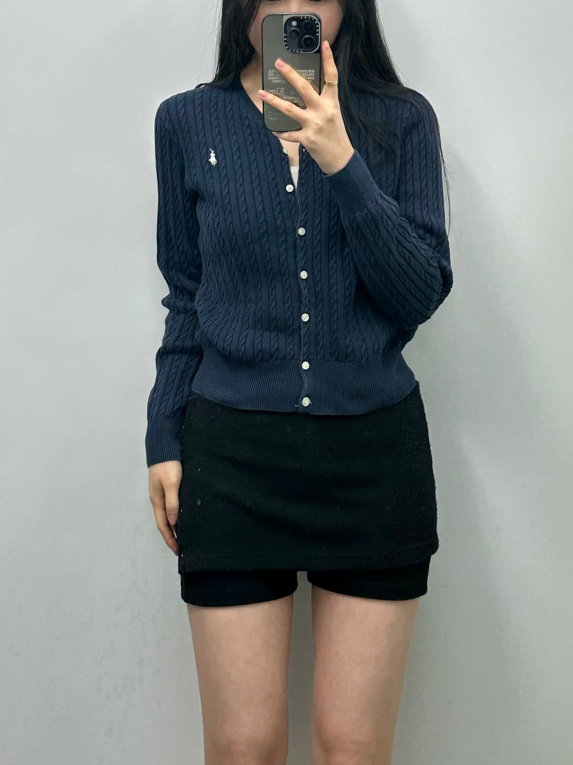 폴로 랄프로렌 네이비 꽈배기 니트 가디건 상품이미지1