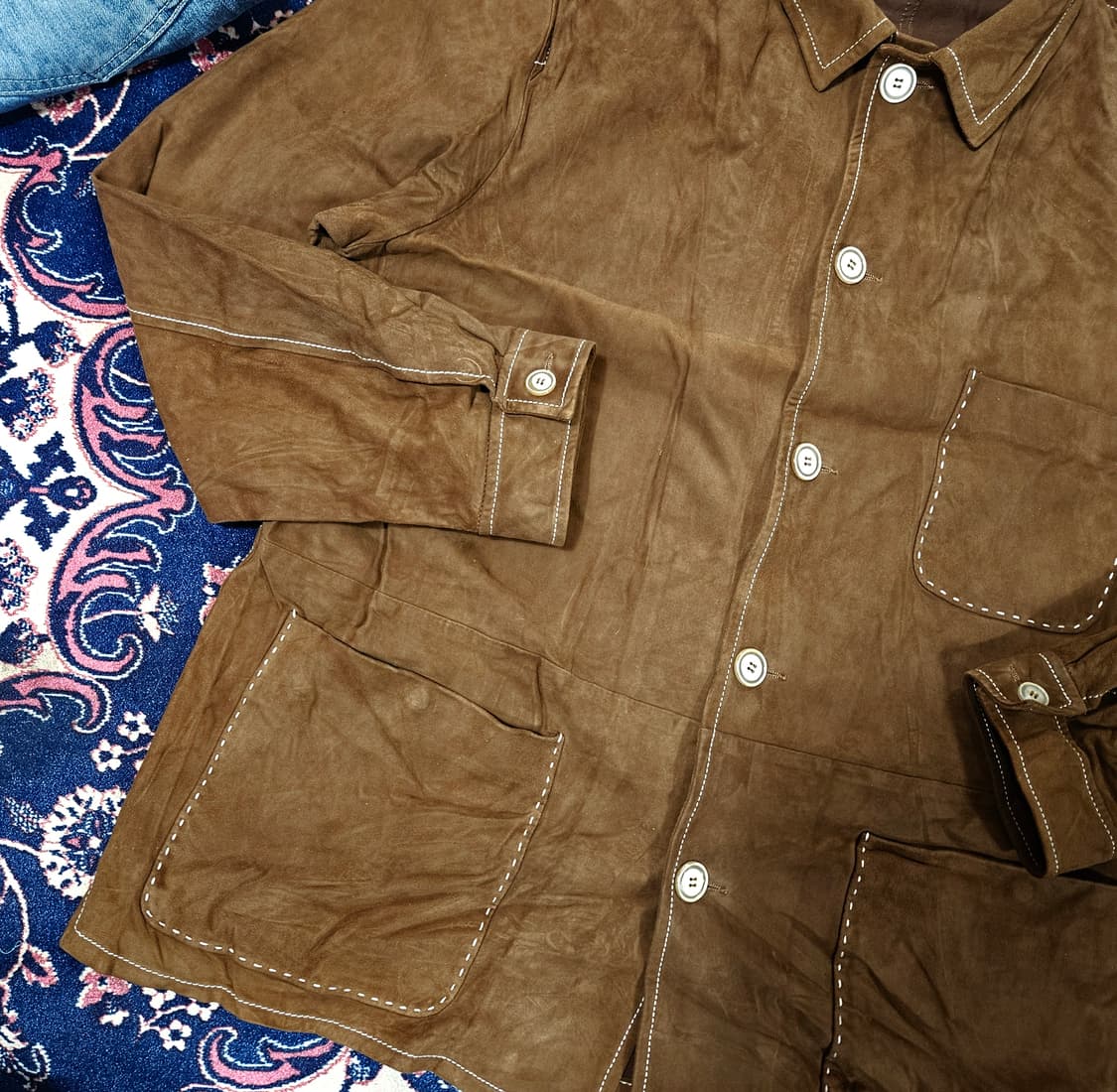 라마따(La-Matta)in Italy 염소가죽 스티치 웨스턴 셔츠 자켓 상품이미지4