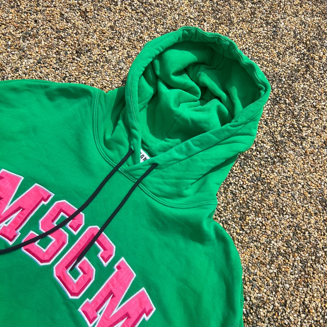 Msgm 그린 크롭 후드티 상품이미지2