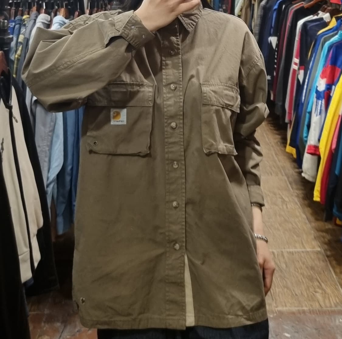 [Hi] 칼하트 긴팔 셔츠 브라운 상품이미지2