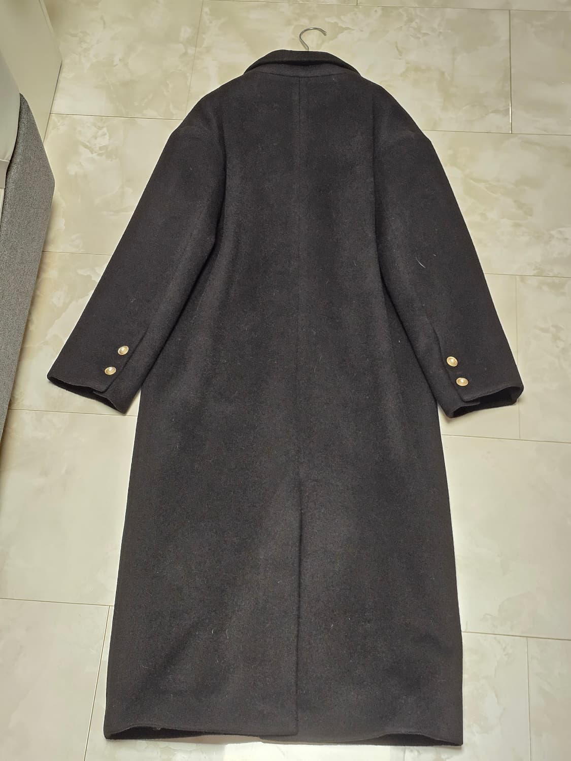 새상품) 살롱드욘 롱코트 블랙 울 100 (빈티지 엔틱룩) 상품이미지6