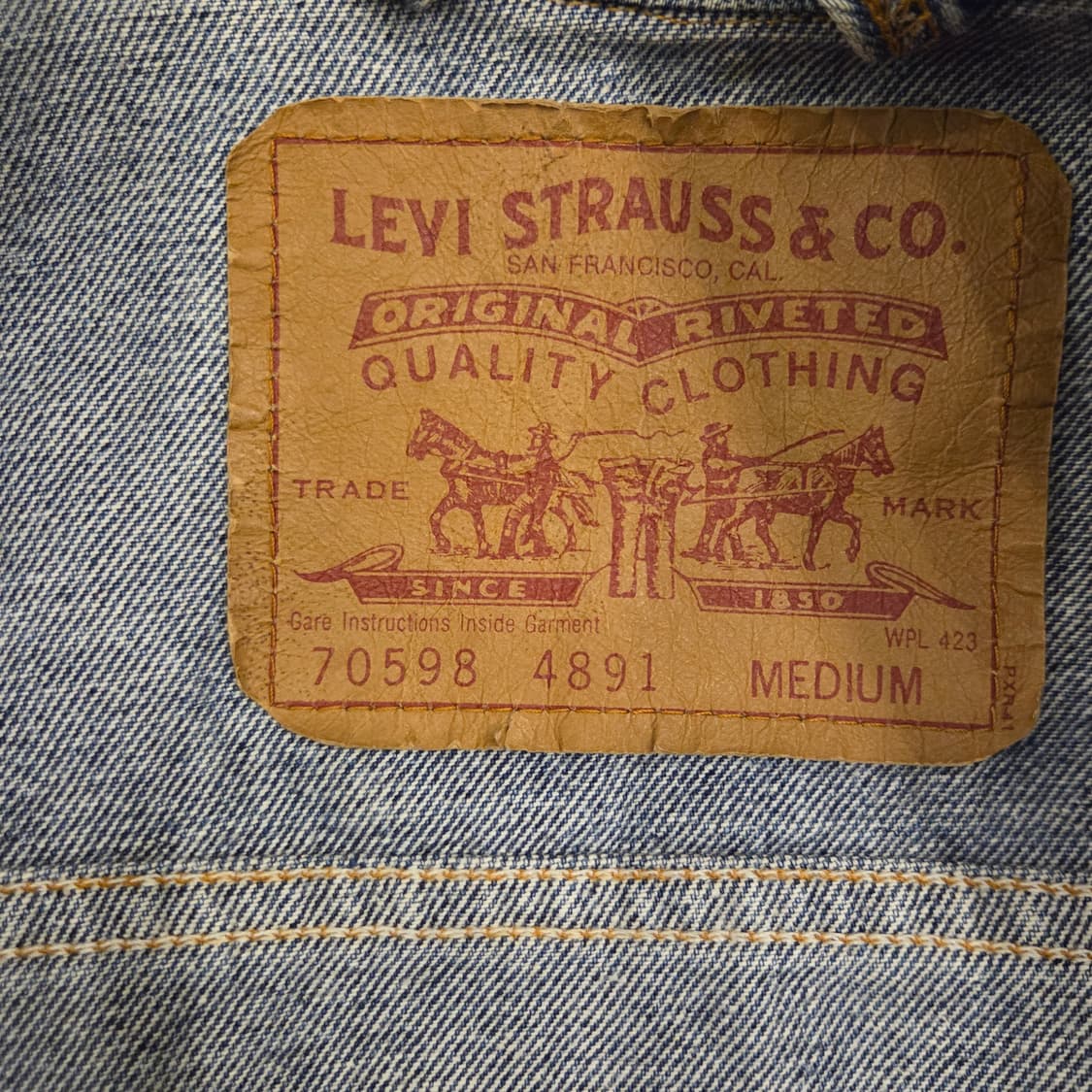 90s 리바이스 70598 4891 데님 자켓 상품이미지3