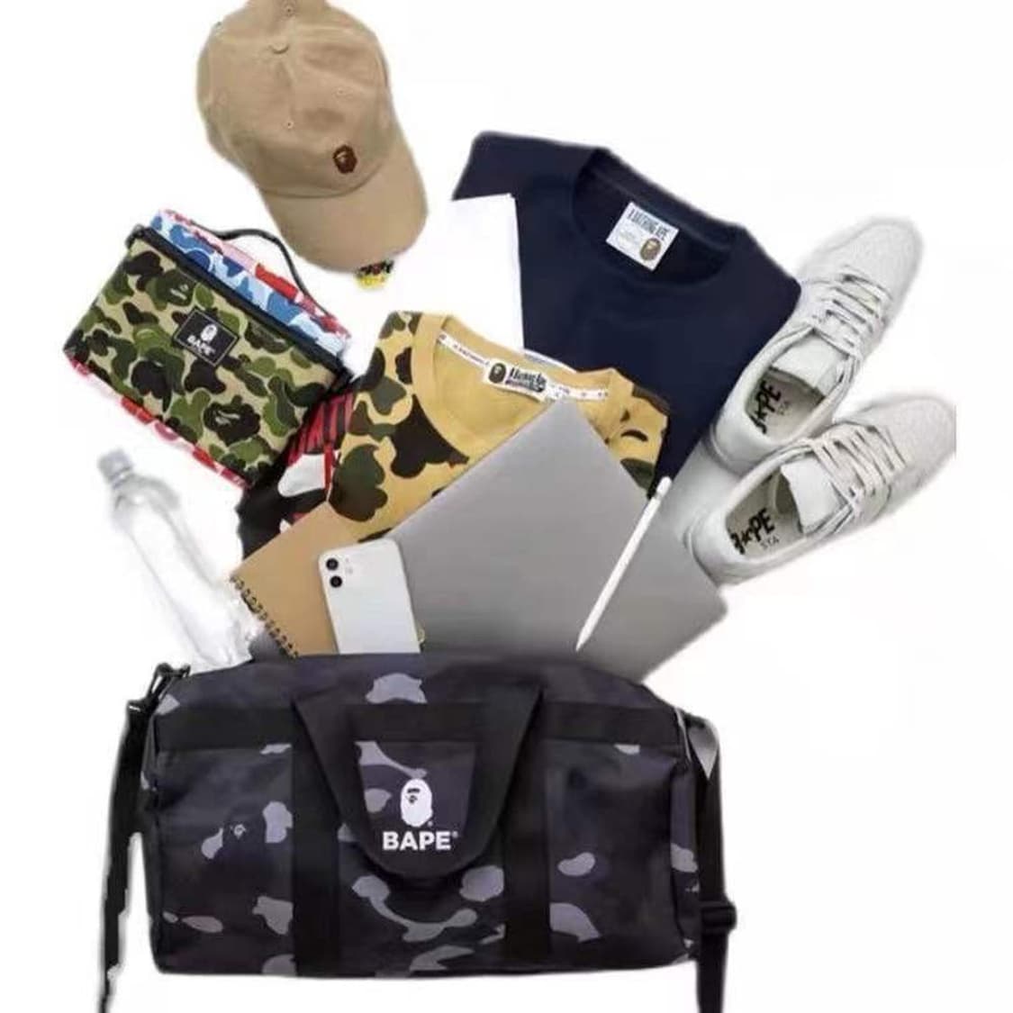 (잡지부록) 베이프 블랙카모 더플백 가방 상품이미지3