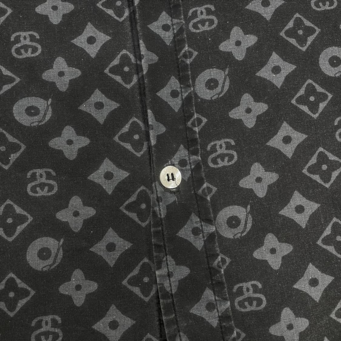스투시 Stussy 00s 루이비통 패러디 모노그램 반팔 셔츠 상품이미지3