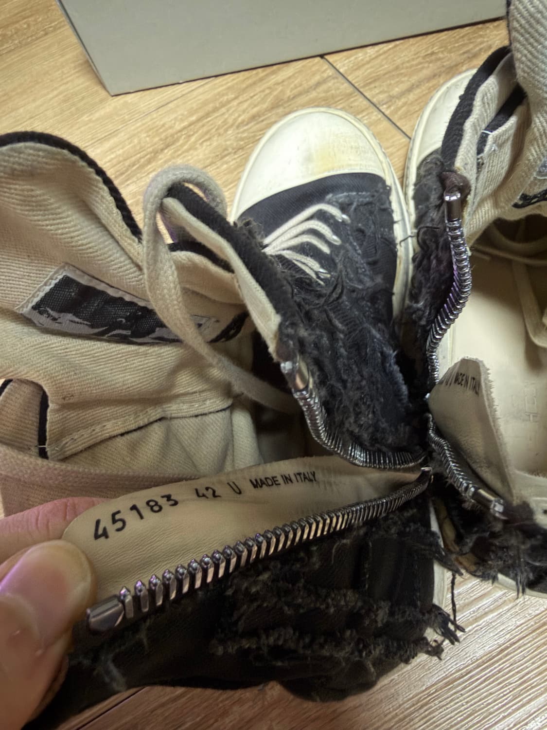 42size Rick owens 다크쉐도우 디스트로이드 이펙트스니커즈 상품이미지3