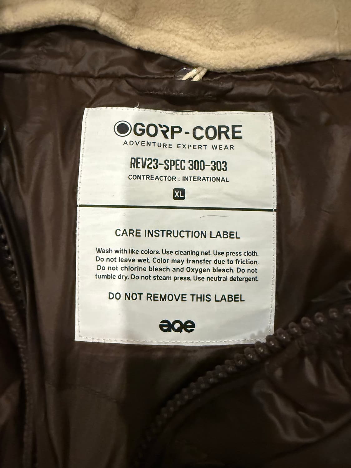 플루크 테나야 레이크 바라클라바 다운 자켓 패딩 브라운 XL 상품이미지9