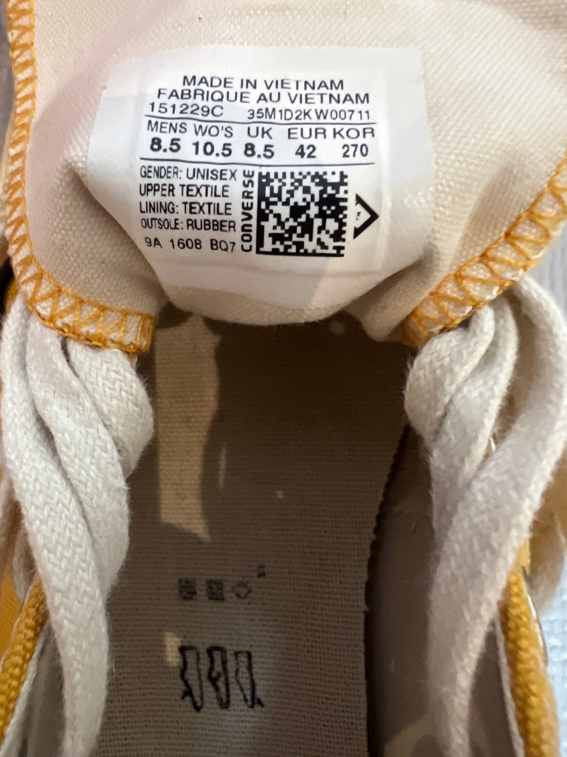 무료배송 - 컨버스 척테일러 1970s 캔버스 로우(선플라워) 270 상품이미지7