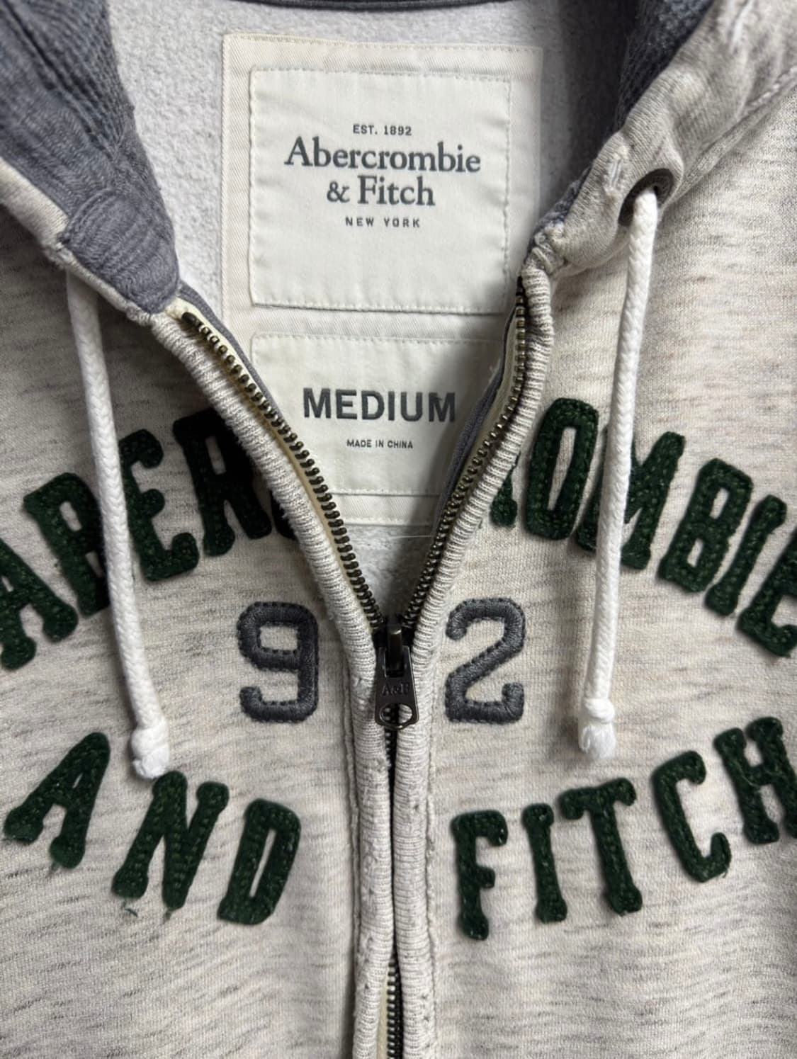 아베크롬비 후드집업 오트밀 상품이미지3