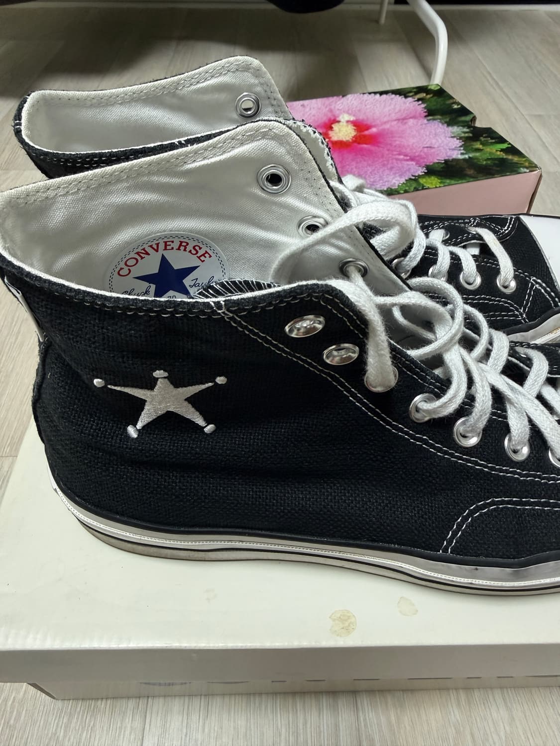 컨버스 x 스투시 척 70 하이 블랙 상품이미지9