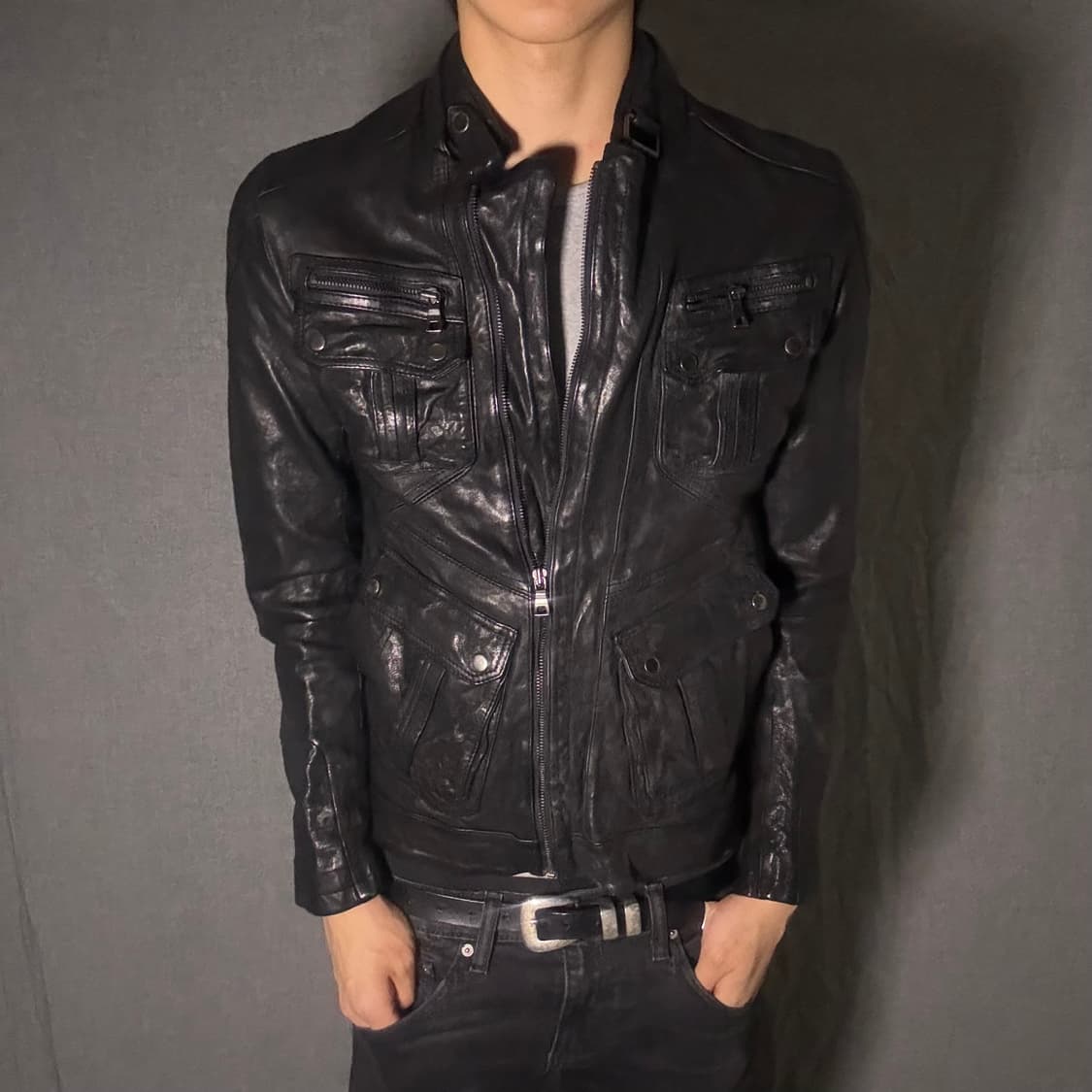 ltaly lamb skin leather jacket 상품이미지8