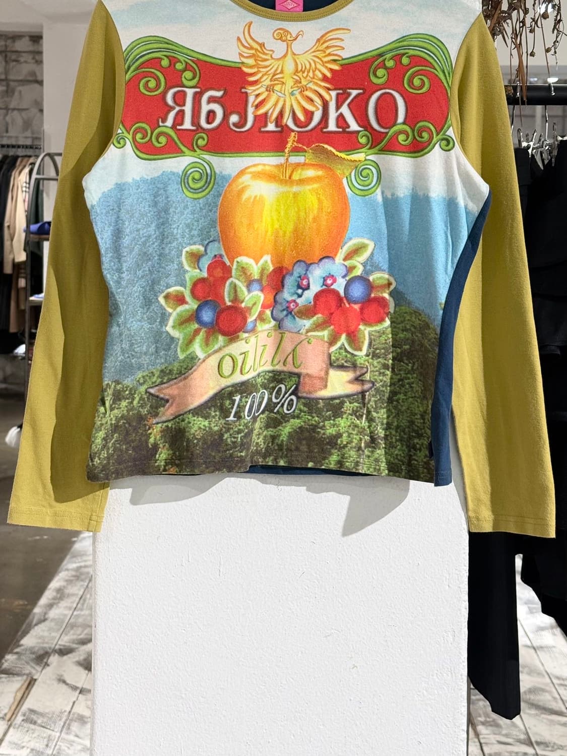 오일릴리 올리브 블루 그래픽 롱 슬리브 상품이미지5